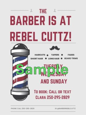 The Barber is at Rebel Cutz